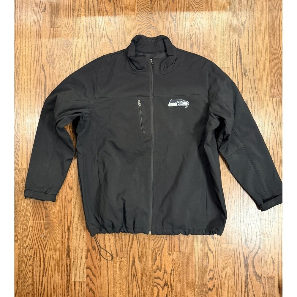 NFL Seattle Seahawks G-III Softshell Full Zip Jacket XXL Black Mens